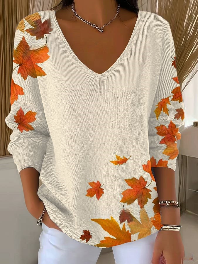 Femme Pull Élégant Confortable | Col V