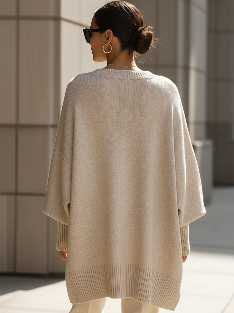 Haut Tricot À Ourlet Asymétrique | Evelyne