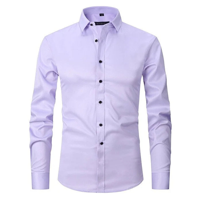 Chemise ajustée extensible à manches longues pour homme | Blinder