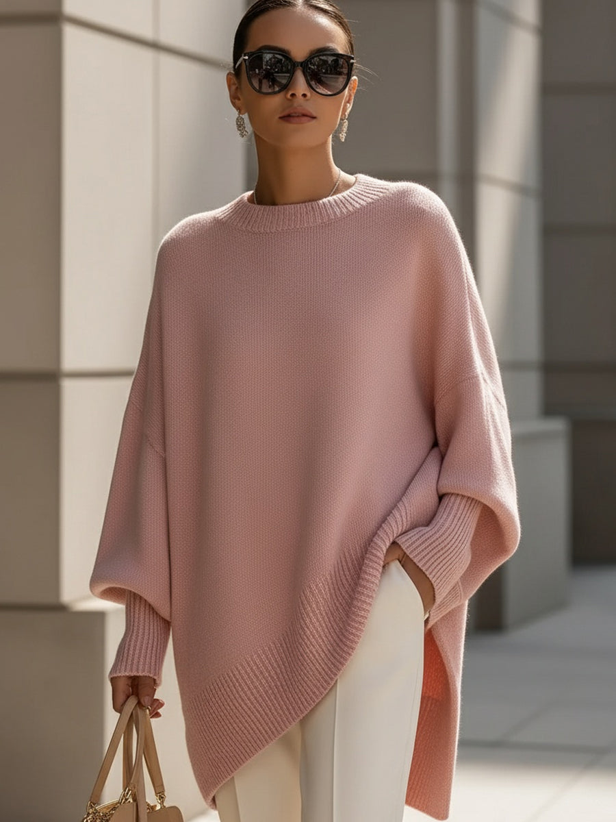 Haut Tricot À Ourlet Asymétrique | Evelyne