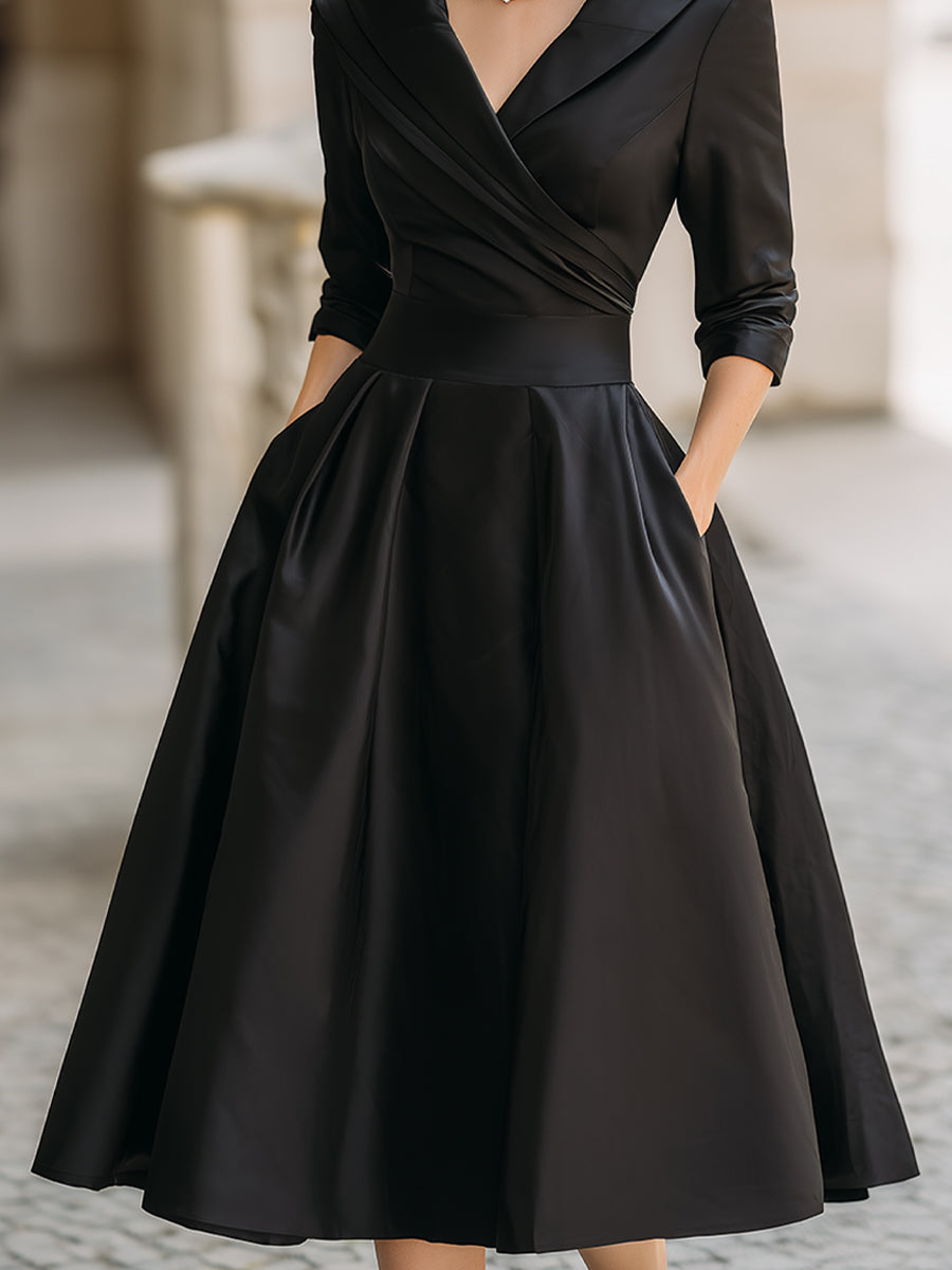 Robe Lina Midi Satin Pour Femme | Élégante