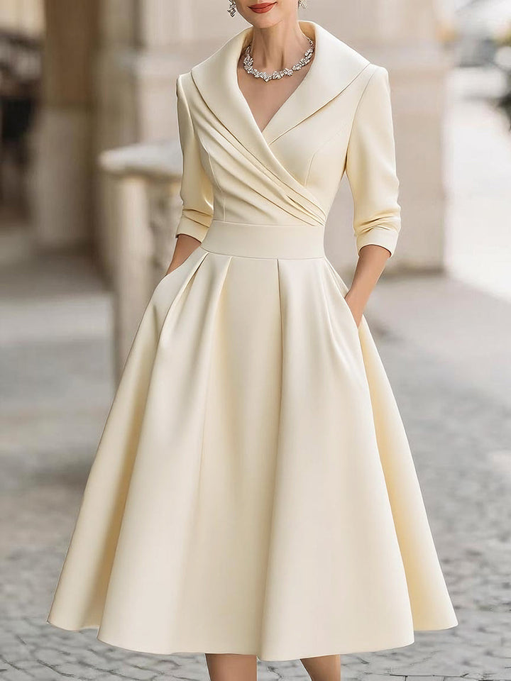 Robe Lina Midi Satin Pour Femme | Élégante