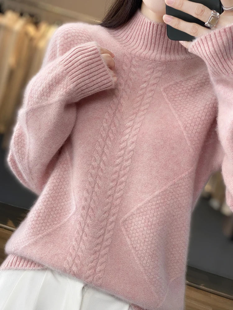 Pull col montant élégant pour femme | Élissa