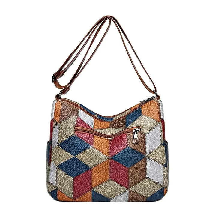 Élégant Structuré Sac À Main | Patchwork