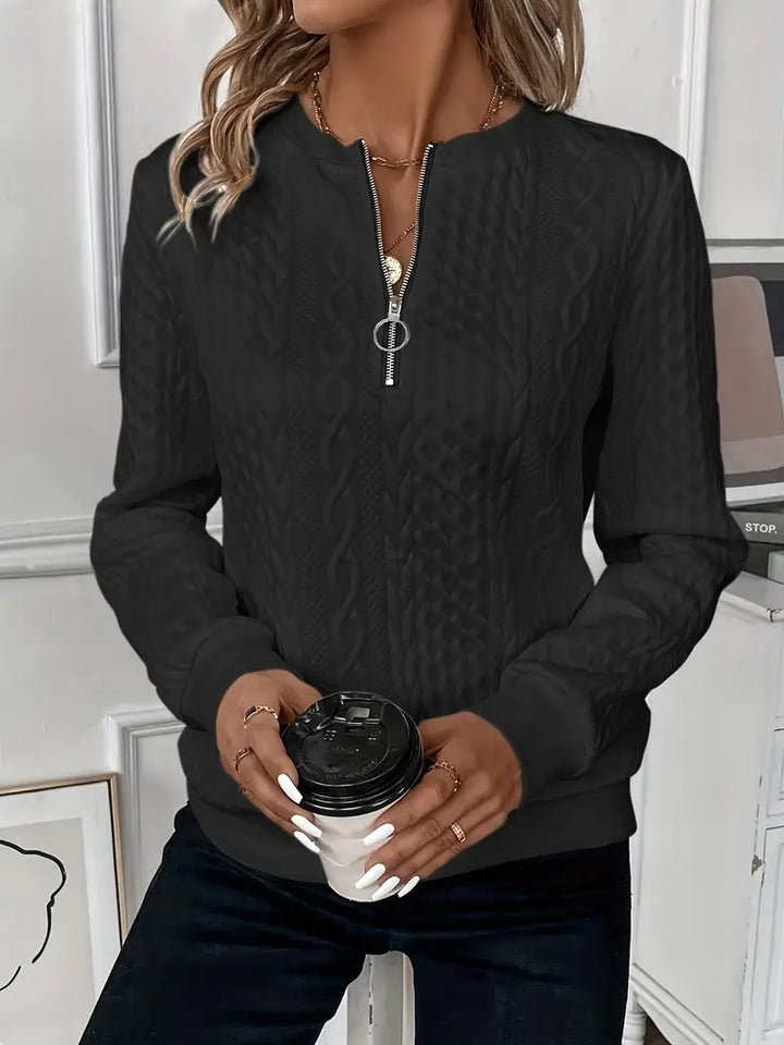 Pull à demi fermeture éclair pour femme | Avenya
