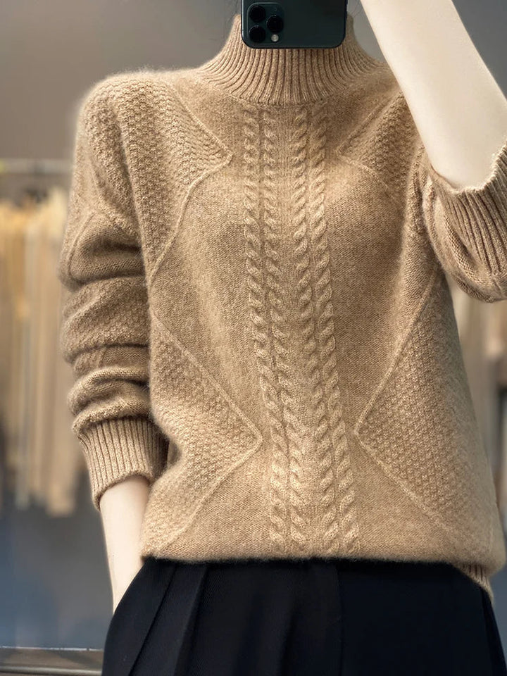 Pull col montant élégant pour femme | Élissa