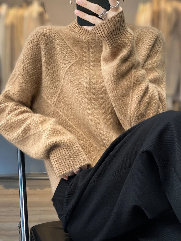 Pull col montant élégant pour femme | Élissa