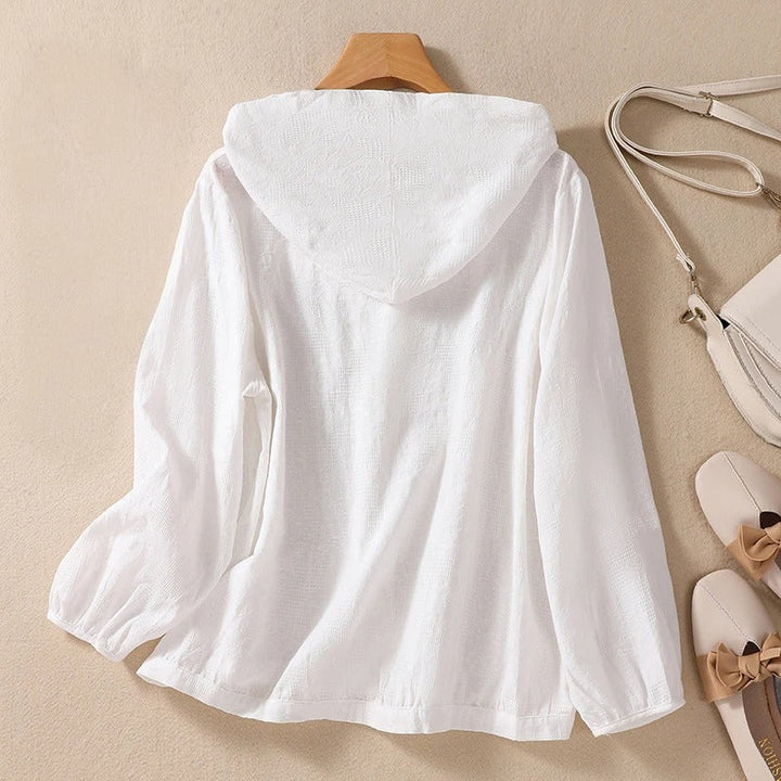 Blouse à capuche boutonnée pour femme | Mirén