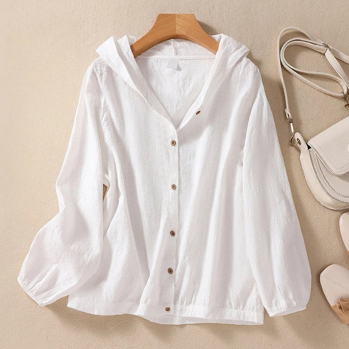 Blouse à capuche boutonnée pour femme | Mirén