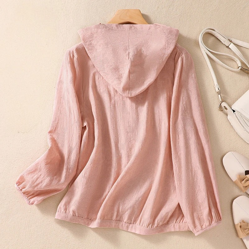 Blouse à capuche boutonnée pour femme | Mirén