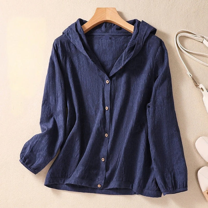 Blouse à capuche boutonnée pour femme | Mirén