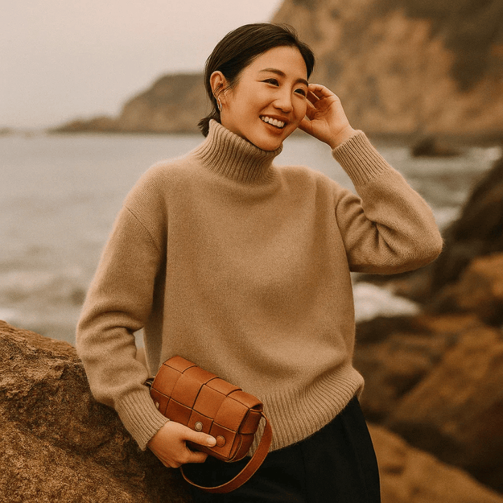 Pull col roulé élégant pour femme | Naéline
