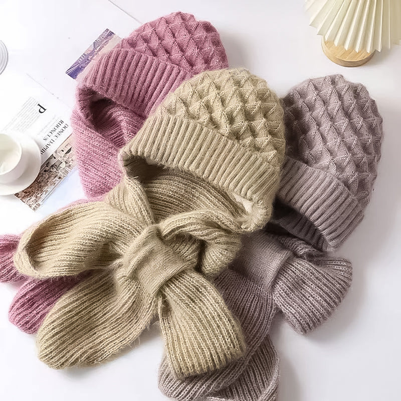 Ensemble Bonnet et Écharpe Doux Pour Femme | Frostelle