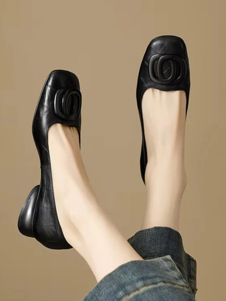 Vivienne | Ballerines pour Femme à Bout Carré et à Enfiler