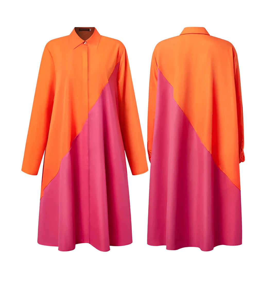 Robe Chic Robe À Col Classique Et Manches