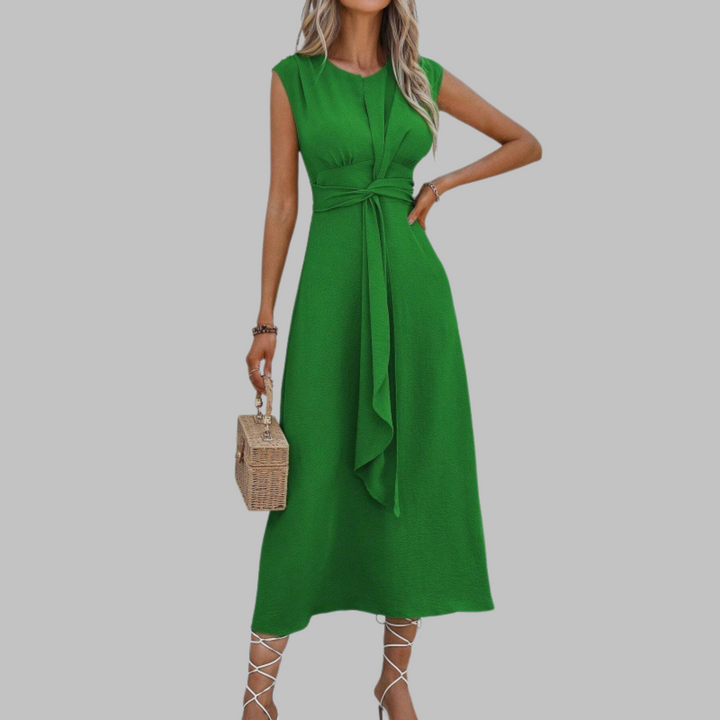 Robe Longue Sans Manches Col Rond | Lucia