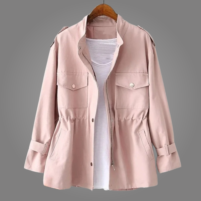 Veste longue structurée avec ceinture pour femme | Élene