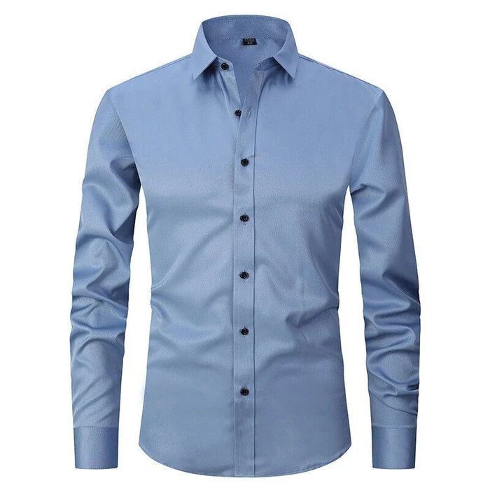 Chemise ajustée extensible à manches longues pour homme | Blinder