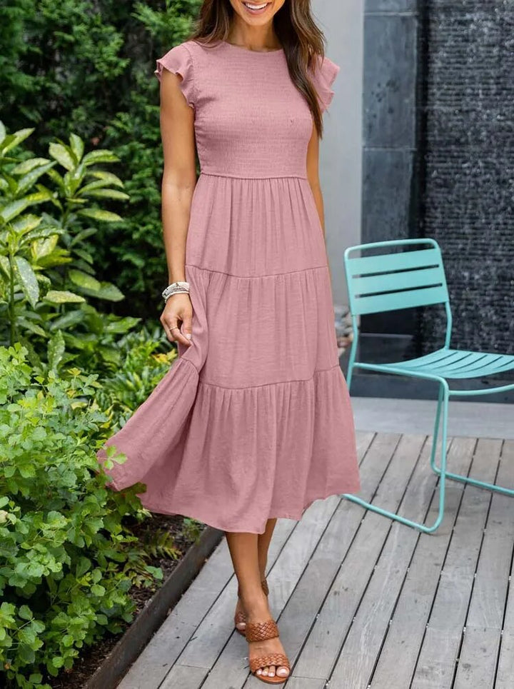 Robe à volants Robe légère à taille cintrée pour l'été