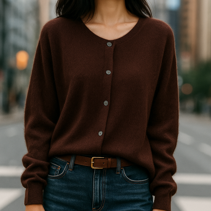 Eleganter Cardigan mit Knöpfen für Damen | Fiorenza
