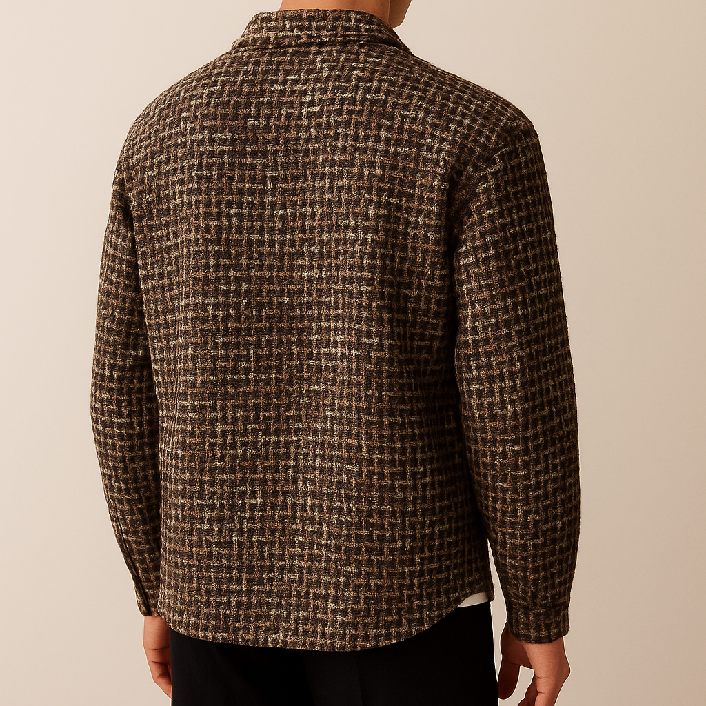 Veste Shacket Houndstooth Sophistiquée | Jeric