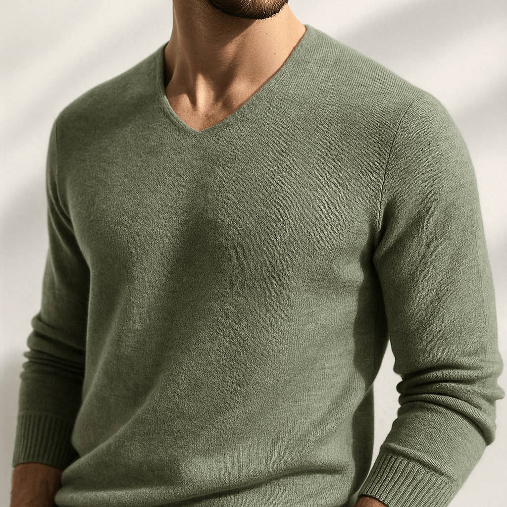 Pull col V élégant pour homme | Harbourne