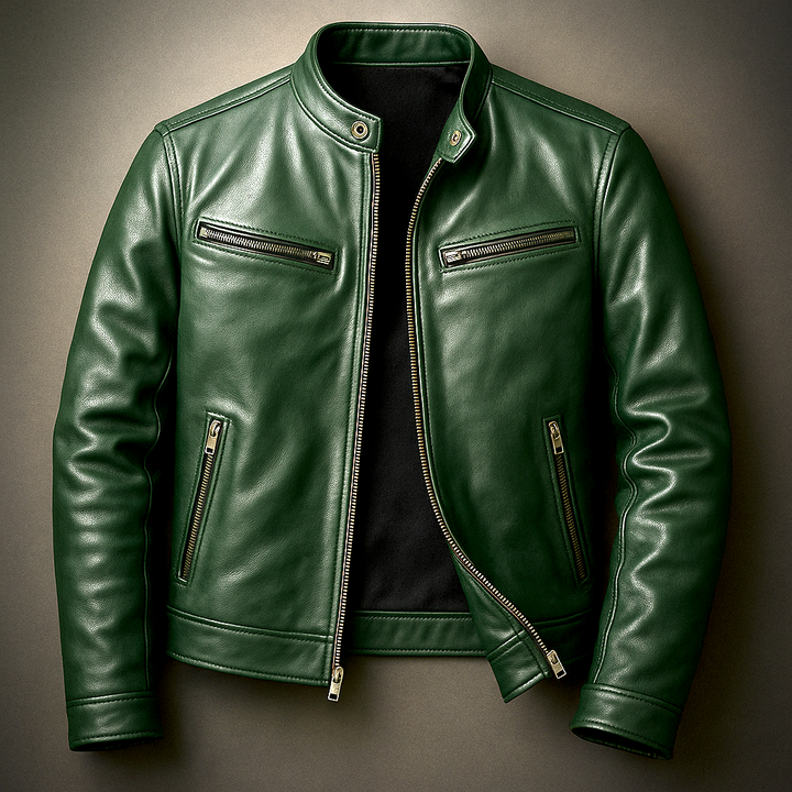 Blouson style vintage à fermeture zippée pour homme | Dravon