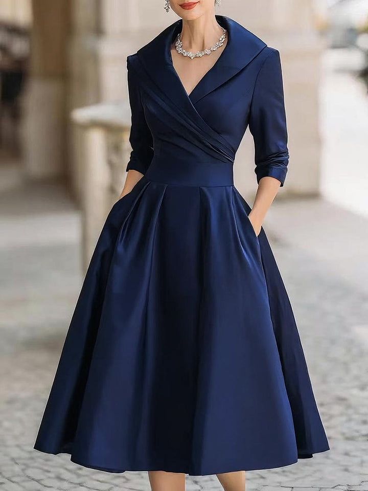 Robe Lina Midi Satin Pour Femme | Élégante