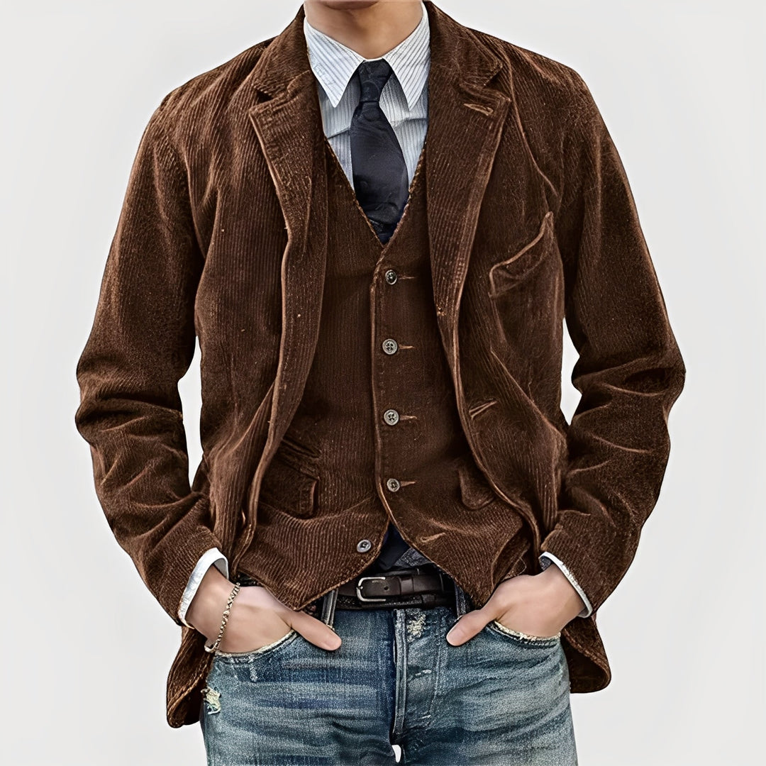 Élégant Ensemble Veste Et Gilet | Classique