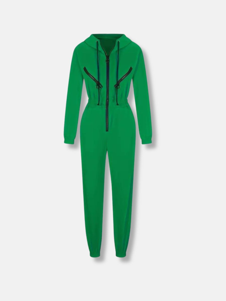 Combinaison ajustée zippée au style polyvalent