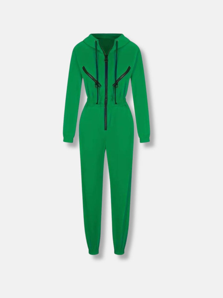 Combinaison ajustée zippée au style polyvalent
