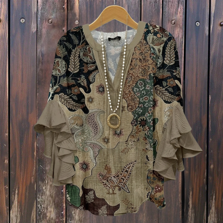 Blouse élégante à motifs pour femmes | Koralia