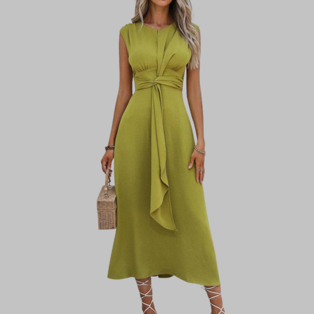 Robe Longue Sans Manches Col Rond | Lucia
