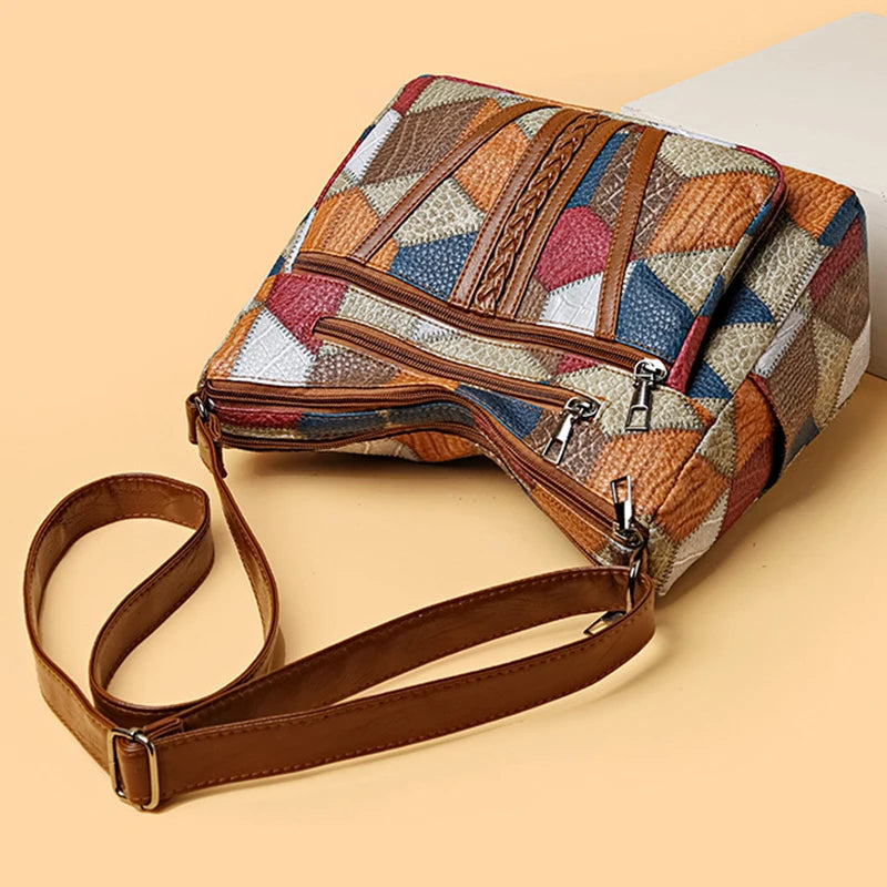 Élégant Structuré Sac À Main | Patchwork