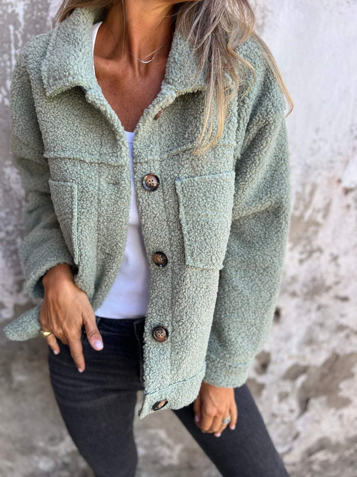 Veste Boutonnée Douillette | Style Décontracté