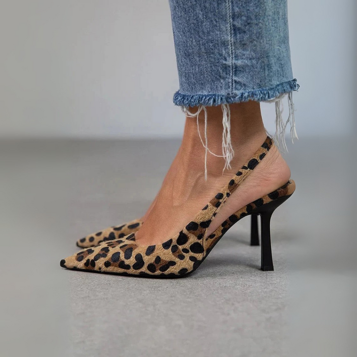 Escarpins Femme Élégants Léopard | Slingback