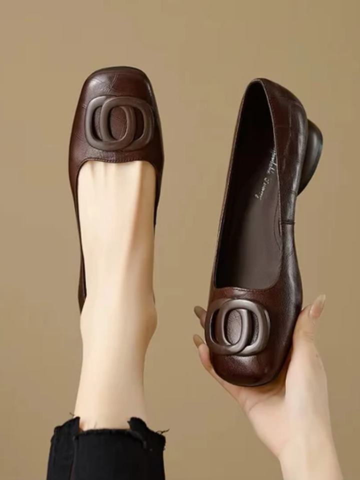 Vivienne | Ballerines pour Femme à Bout Carré et à Enfiler