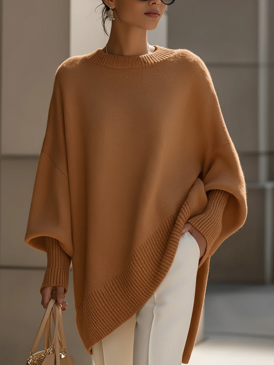 Haut Tricot À Ourlet Asymétrique | Evelyne