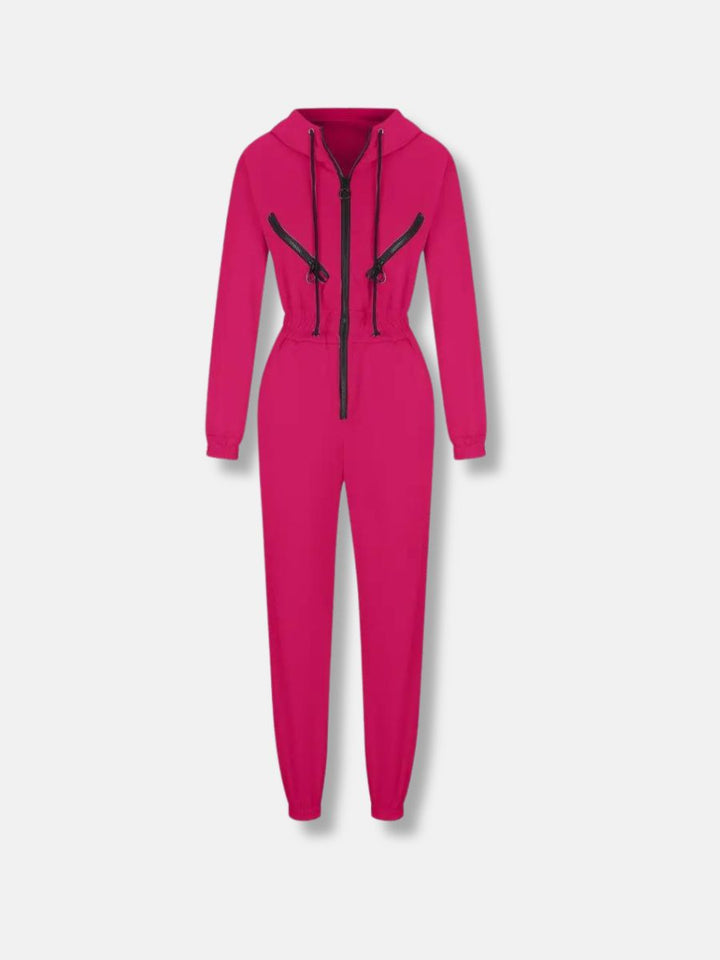 Combinaison ajustée zippée au style polyvalent