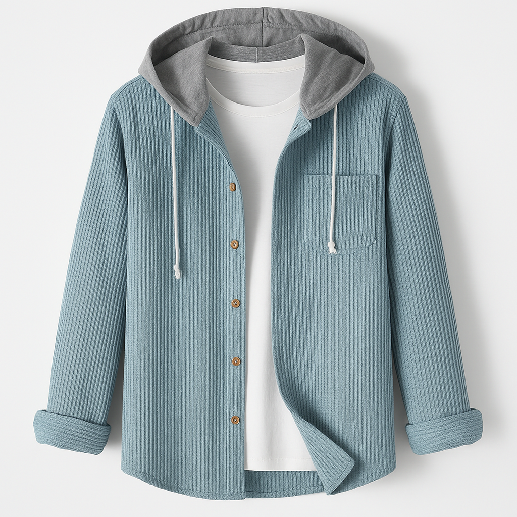Veste à capuche texturée pour homme | Calviero