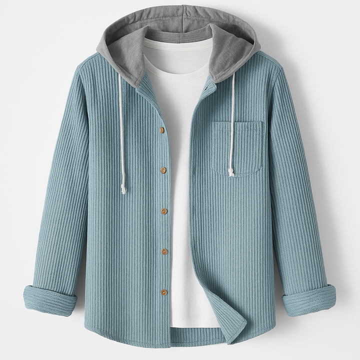 Veste à capuche texturée pour homme | Calviero