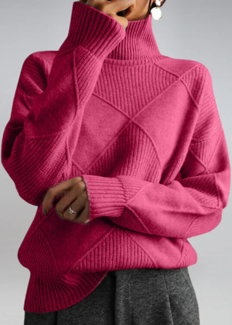Chic Doux Pull à Col Roulé | Confort Élégant