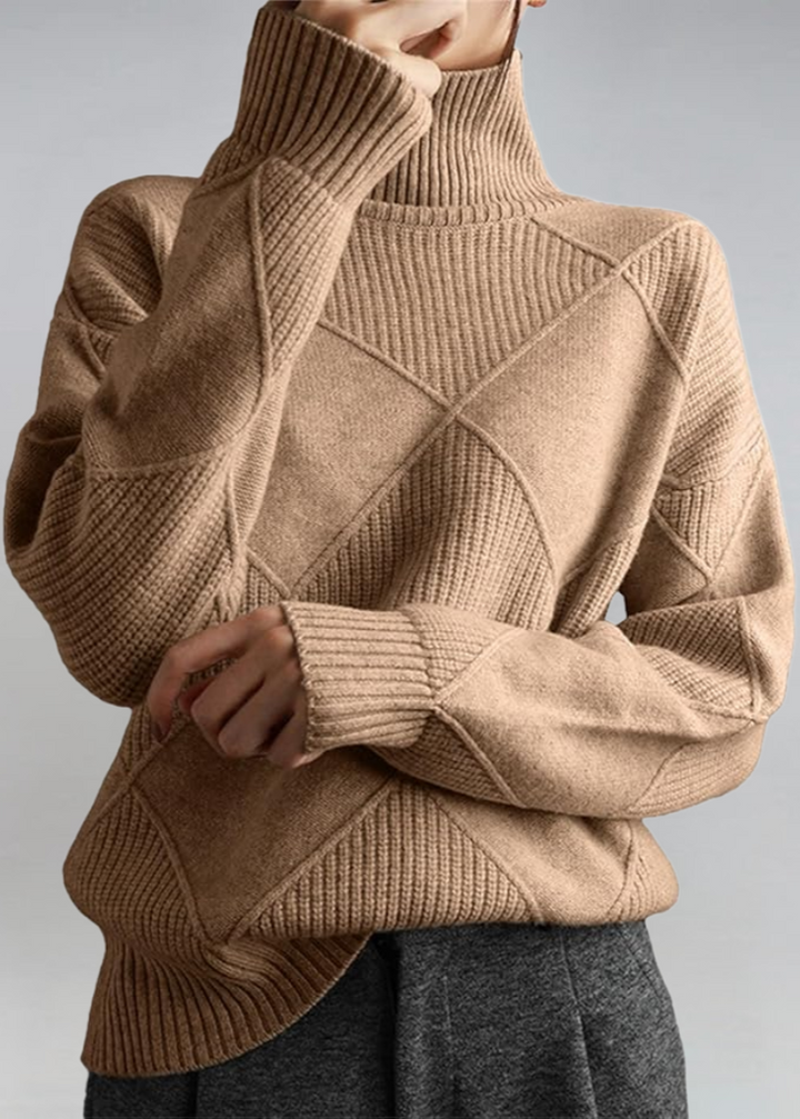 Chic Doux Pull à Col Roulé | Confort Élégant