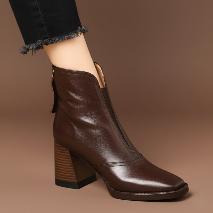 Bottines à talon moyen au design élégant pour femme | Nolane