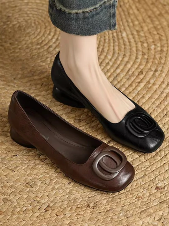 Vivienne | Ballerines pour Femme à Bout Carré et à Enfiler