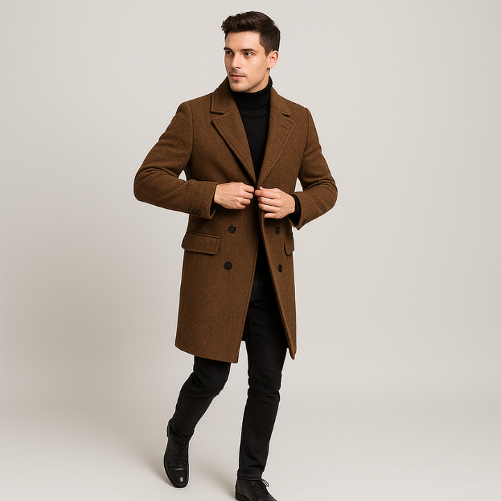 Marvélan | Manteau Homme Boutonné à Col Revers