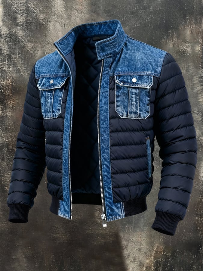 Veste denim matelassée pour homme | Carmino