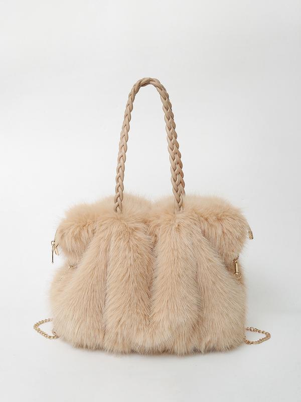 Tote Épaule en Velours Plush Élégant | Rhian