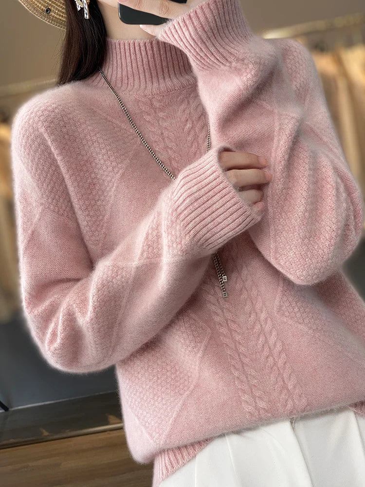 Pull col montant élégant pour femme | Élissa