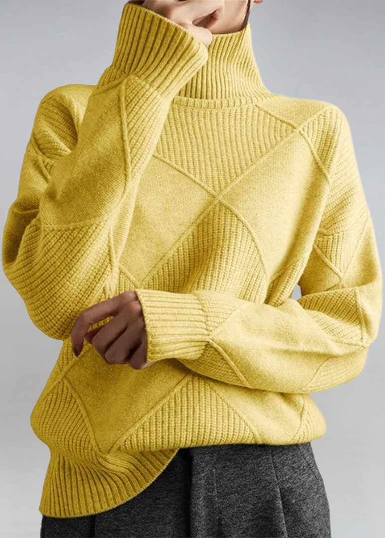 Chic Doux Pull à Col Roulé | Confort Élégant